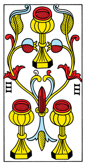 Tarot de Marseille - Three of Cups