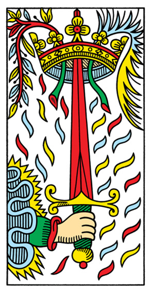 Tarot de Marseille - Ace of Swords