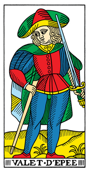 Tarot de Marseille - Page of Swords