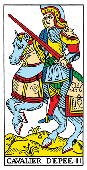 Tarot de Marseille - Knight of Swords