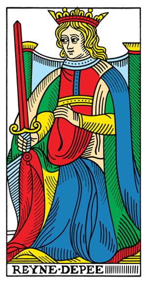 Tarot de Marseille - Queen of Swords