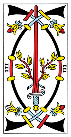 Tarot de Marseille - Three of Swords