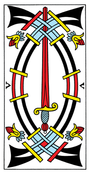 Tarot de Marseille - Five of Swords