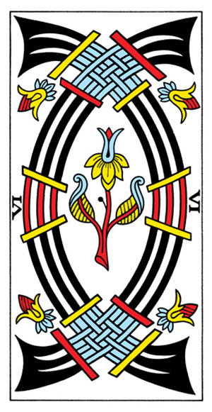 Tarot de Marseille - Six of Swords