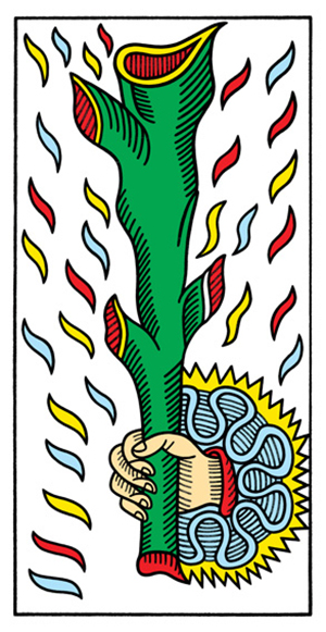 Tarot de Marseille - Ace of Wands