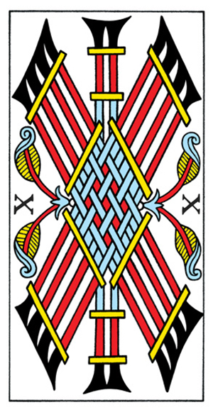 Tarot de Marseille - Ten of Wands