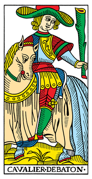 Tarot de Marseille - Knight of Wands