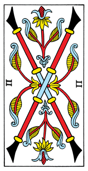 Tarot de Marseille - Two of Wands