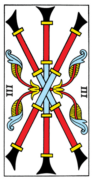 Tarot de Marseille - Three of Wands