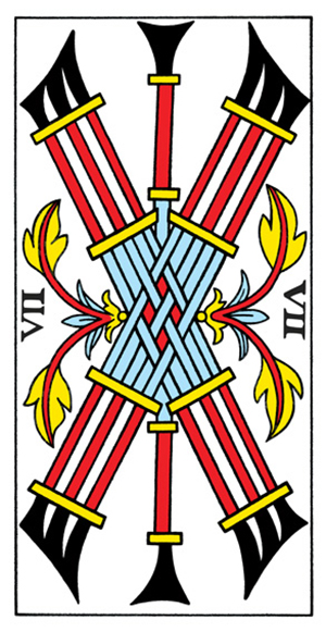 Tarot de Marseille - Seven of Wands